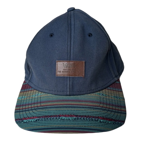 Vans “Off The Wall” ALLOVER IT snapback hat with 6-panel cotton Navy Crown | OS - Picture 2 of 13